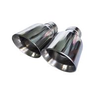 Tail Pipe Muffler 1PCS Inlet 48MM 51MM 54mm 57MM 60MM 63MM 66MM 70MM 73MM 76MM Universal Stainless Steel Exhaust Tip Muffler Pipe For(48MM IN 89MM OUT)