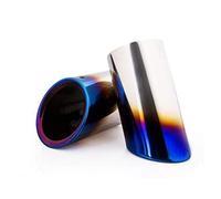 Tail Pipe Muffler 2pcs Tail Throat Exhaust Pipe For A1 A3 A4l A5 A6l Q3 Q5 Car Cover Muffler Tip(Blue)