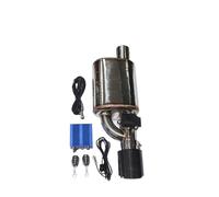 Tail Pipe Muffler Car Exhaust System Electric Valve Control Pipe Kit Adjustable Angle Silencer Stainless Universal 51 63 70 76(LEFT C 76MM)