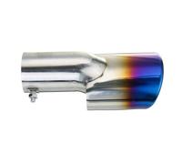 Tail Pipe Muffler Car Exhaust Tip 6.3cm Inlet Stainless Steel Tips,Chrome Polished Tailpipe Muffler Pipes For Civic For 10th(Baked Blue)