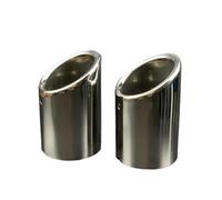 Tail Pipe Muffler For KUGA 2013 2014 2015 2016 2017 2018 2019 2pcs Car Stainless Steel Car Exhaust Pipe Cover Tail Throat Exhaust Tailpipe Muffler Exhaust Tailpipes(Silver)