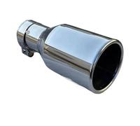 Tail Pipe Muffler Stainless Steel Single The Flat For Edge Universal Muffler Tail Throat Car Modification Exhaust Pipe(63MM IN-76MM OUT)