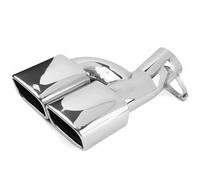 Tail Pipe Muffler Tip Double Outlet 63mm Inlet 93mm Universal Square Exhaust Car Pipe Stainless Steel Exhaust Pipe