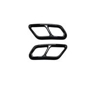Tail Pipe Tail Throat Pipe Modified Cover Trim Tail Pipes Frame For Volvo XC40 2018 2019 2020 2021 2022 2023 2024(Black)