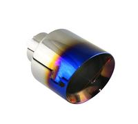 Tail Pipe Universal Car Exhaust End Tip Stainless Steel 63mm 76mm Inlet 114mm 127mm Outlet Slant Muffler Tail Pipe Exhaust Muffler(L1DM2023a-WA)