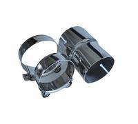 Tail Pipe Universal Car Stainless Steel Exhaust Pipe Reducer Adapter Exhaust Muffler Pipeline Welded Pipe Exhaust Pipe(I.D 76.2MM-76.2MM)
