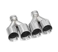 Tail Pipe Universal Racing Car Modify Exhaust Tips Double Exit Pipe Nozzle Y Shaped Tail Pipes Muffler(ID57MMOD101MM)