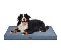 Tail Stories Dog Beds for Large Dogs, Orthopedic Dog Bed for Extra Large Dogs, Big Waterproof Pet Bed with Washable Removable Oxford Cover, Blue