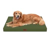 Tail Stories Extra Large Outdoor Dog Bed, Waterproof Dog Bed for Large Dogs, Egg Crate Foam XL Pet Bed with Removable, Washable Oxford Cooling Cover, Amy Green