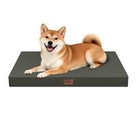 Tail Stories Medium Size Outdoor Dog Bed Waterproof Orthopedic Foam Cage with Washable Removable Oxford Cover Brown