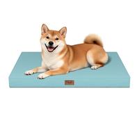 Tail Stories Medium Size Waterproof Orthopedic Foam Egg Cup Dog Bed with Washable and Removable Oxford Cover, Light Blue