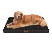 Tail Stories Orthopedic Dog Bed for Extra Large Dogs, XL Comfort Pet Mat for Large Dogs, 44" x 32", Egg Crate Foam with Removable Washable Oxford Cover, Black
