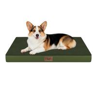 Tail Stories Orthopedic Dog Bed for Large Dogs, Plush Washable Pet Bed for Large Dogs, with Egg Box Foam and Removable Oxford Cover, 36 x 27 Inch, Olive Green