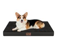Tail Stories Orthopedic Dog Bed for Large Dogs, Plush Washable Pet Bed for Large Dogs, with Egg Box Foam and Removable Oxford Cover, 36 x 27 Inch, Black