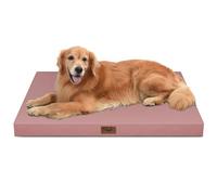 Tail Stories Orthopedic Outdoor Dog Bed for Extra Large Dogs, Extra Large, Waterproof, Flat, 112 x 81 cm, Foam Egg Cup with Removable and Washable Oxford Cover, Pink