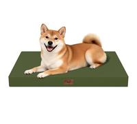Tail Stories Outdoor Dog Bed for Medium Dogs, Waterproof Dog Crate Mat, Orthopedic Egg Crate, Foam Pet Bed with Washable Removable Oxford Cover, Amy Green