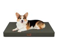 Tail Stories Outdoor Waterproof Dog Bed, Large Dog Bed for Large Dogs, Orthopaedic Egg Foam Pet Bed with Washable and Removable Oxford Cover, Brown