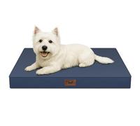 Tail Stories Waterproof Orthopedic Egg Cup Foam Bed for Small Dogs and Cats with Washable and Removable Oxford Cover, Navy Blue