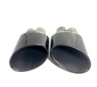 Tail Throat 1 Pair Car Exhaust Tip For A4 A5 A6 A7 UP TO RS4 RS5 RS6 RS7 Muffler Tip Tailpipe 304 Stainless Steel Exhaust Pipe Car End Pipe(Black)