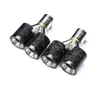 Tail Throat 1 Pair Exhaust Tip For BMW Exhaust Quad Y Universal Forged Carbon Look Car Exhaust Pipe Muffler Nozzle Tailpipe Car End Pipe(ID54MM)