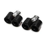 Tail Throat 1 Pair Quad Exhaust Tailpipes For BMW 535i 535d F10 F11 F18 Upgraded For G30 G31 For M5 Bumper Muffler Exhaust System Car End Pipe(Carbon A)