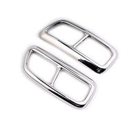 Tail Throat 1 Pair Stainless Steel Car Tail Throat Trim Frame Cover For Volvo XC90 XC 90 2016-2020 Car Rear Dual Exhaust Muffler Pipe Cover Car Accessories