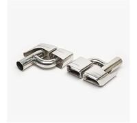 Tail Throat 1 Pair Stainless Steel Exhaust Pipe Muffler For Benz For W212 C260 C63 E200 CLA S63 E63 AMG Four Outlet Pipe Tips Car Accessories Car End Pipe(Silver)