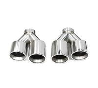 Tail Throat 1 Pair Tailpipes For Old For 5 Series 535i 535D F10 F11 F18 Upgraded For M5 Rear Bumper Quad Muffler Exhaust System Car End Pipe(Silver)