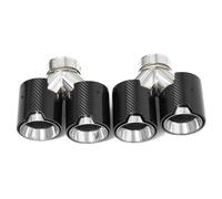 Tail Throat 1 Pair Tailpipes For Old For 5 Series 535i 535D F10 F11 F18 Upgraded For M5 Rear Bumper Quad Muffler Exhaust System Car End Pipe(Carbon C)