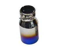 Tail Throat 1 PC Car Blue Burnt Stainless Steel Exhaust End Pipe Flat Curly Edge Muffler Tip Car End Pipe(IN 76 Out 89 mm)