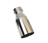 Tail Throat 1 Pc Car Modified Flat Edge Stainless Steel Exhaust Pipe Single Layer Shinny Muffler Tip Car End Pipe(IN 60 Out 89 mm)