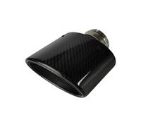 Tail Throat 1 Pcs Universal Glossy Carbon Fiber Car Mufflers Tip Exhaust Pipe Nozzle Decoration Polishing Oval Width 105/115/130/150 Car End Pipe(63.5mm-150mm)