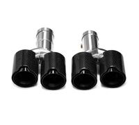 Tail Throat 1Pair Quad Exhaust Tip For BMW For G01 X3 G02 X4 30i 2.0T 2022+ Muffler Tip Carbon Fiber Tailpipe Nozzle Exhaust System Car End Pipe