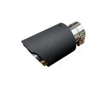 Tail Throat 1PC Automotive Universal Stainless Steel Exhaust Pipe Muffler Carbon Fiber Trim Tail Pipe Exhaust Tip Exhaust Tip Car End Pipe(60mm IN-76mm OUT)