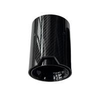 Tail Throat 1pc Glossy Black For BMW F87 F80 F82 F83 F90 For M2 For M3 For M4 For M5 Carbon Exhaust Tip Tailpipe Muffler Nozzle Car End Pipe(ID 60MM-OD 80MM)