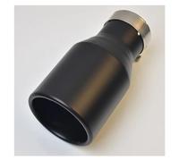 Tail Throat 1PC Universal Car Accessories Stainless Steel Curly Flange Muffler Matt Black Tip End Pipe Car End Pipe(ID 63 OD 89mm)