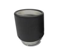 Tail Throat 1pcs 114MM Outlet Matte Carbon Fiber Exhaust Tip 304 Stainless Steel Universal Muffler Tips Exhaust Pipe Car End Pipe(77MM IN 114MM OUT)