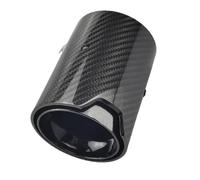 Tail Throat 1PCS For M2 F87 For M3 F80 For M4 F82 F83 Exhaust Modified Suitable Cars Carbon Fiber Tail Muffler Black Pipe Tips Car End Pipe(Black Inlet 63mm)