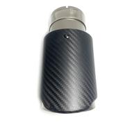 Tail Throat 1Pcs Matt Carbon Fiber+ Matt Stainless Steel Muffler Tip Universal Exhaust Tip Mufflers Nozzle Car End Pipe(IN 48MM-OUT 89MM)