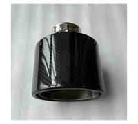 Tail Throat 1Piece Oval Glossy Carbon Fiber 105/130/150mm Out Sliver Stainless Steel Universal Car Tailpipe Exhaust Pipe Tips Muffler Car End Pipe(ID 86MM-OD 150MM)