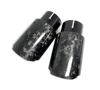 Tail Throat 2 PC Car Style Forged Stainless Steel Black Muffler PIpe Glossy Exhaust Muffler Tip For E63 E90 Car End Pipe(63MM IN 89MM OUT)
