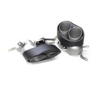Tail Throat 2pcs Carbon Fiber Exhaust Tip For A3 A4 A5 A6 A7 RS3 RS4 RS5 RS6 RS7 Muffler Tip Tailpipe Exhaust System Nozzle Car End Pipe