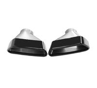 Tail Throat 304 Stainless Steel Car Exhaust Tip For BMW For G30 G31 525i 530i Muffler Tip Square Nozzle Design Exhaust Pipe Tailpipe Car End Pipe(Black)