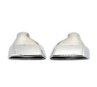 Tail Throat 304 Stainless Steel Car Exhaust Tip For BMW For G30 G31 525i 530i Muffler Tip Square Nozzle Design Exhaust Pipe Tailpipe Car End Pipe(Silver)