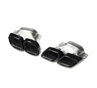 Tail Throat 304 Stainless Steel Quad Car Exhaust Tips Replacement For Benz For C63 W206 S206 2022 2023 Muffler Tailpipe Nozzle Car End Pipe(Black)
