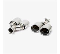 Tail Throat 304 Stainless Steel Y Type Oval Dual Exhaust Tip For Benz For W204C-class Modifiy For C63 AMG Muffler Tail Nozzle 1pair Car End Pipe