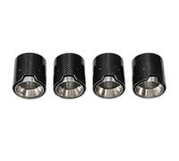 Tail Throat 4 PCS For BMW For M2 For M3 For M4 For G80 G82 G83 G87 Carbon Fiber Tailpipe Exhaust Header Muffler Stainless Steel Mouth Muffler Car End Pipe(Carbon D)