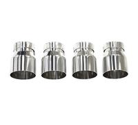 Tail Throat 4 Pcs Stainless Steel Exhaust Tips For BMW F87 For M2 F80 For M3 F82 F83 For M4 Direct Plug Exhaust Tip Muffler Tip Tailpipe Nozzle Car End Pipe(Silver)
