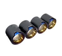 Tail Throat 4 Piece Burnt Blue Stainless Steel Inner Pipe And Matte Carbon Fiber Exhaut Tip For BMW For M5 F90 Car End Pipe
