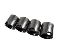 Tail Throat 4 Pieces Stainless Steel Inner Pipe And Glossy Carbon Fiber Exhaut Tip For M5 F90 Car End Pipe